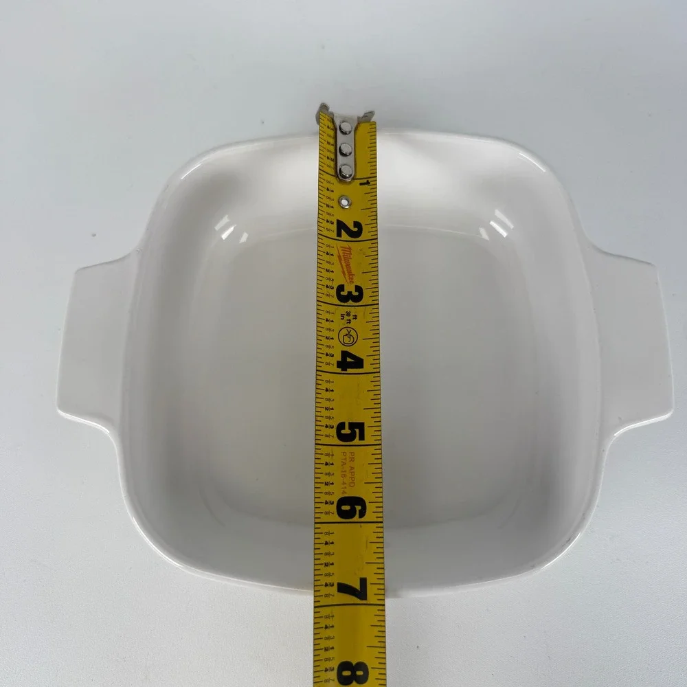 Corning Ware Spice of Life L'Echalote 1 Quart Casserole Dish A-1-B White Vintage